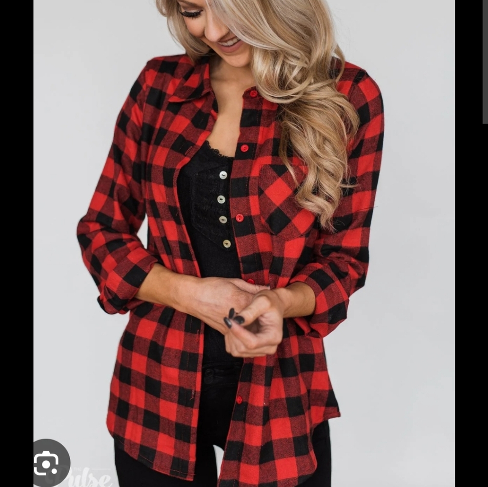 Peyton Jensen Plaid top